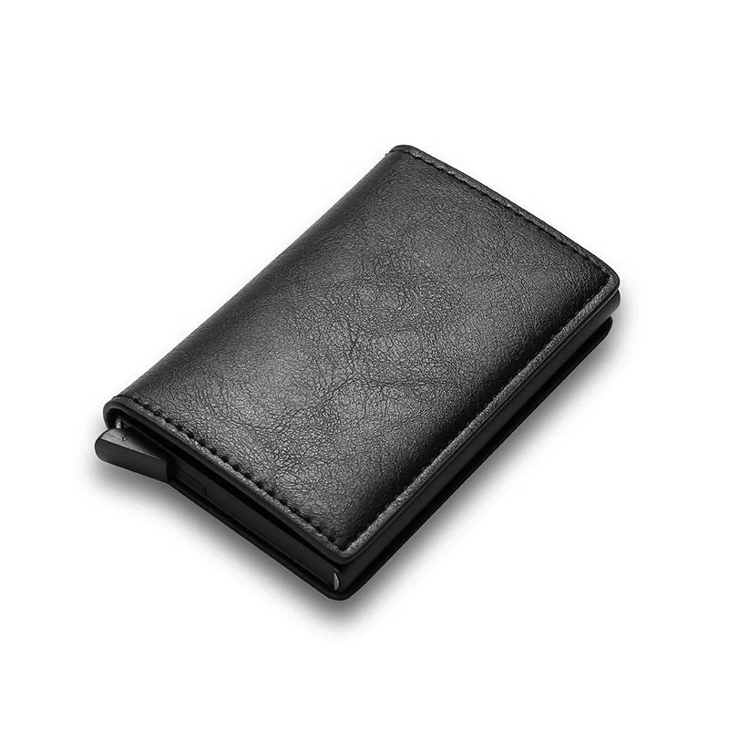 Smart minimalist wallet for men and women, slim and secure credit card holder.