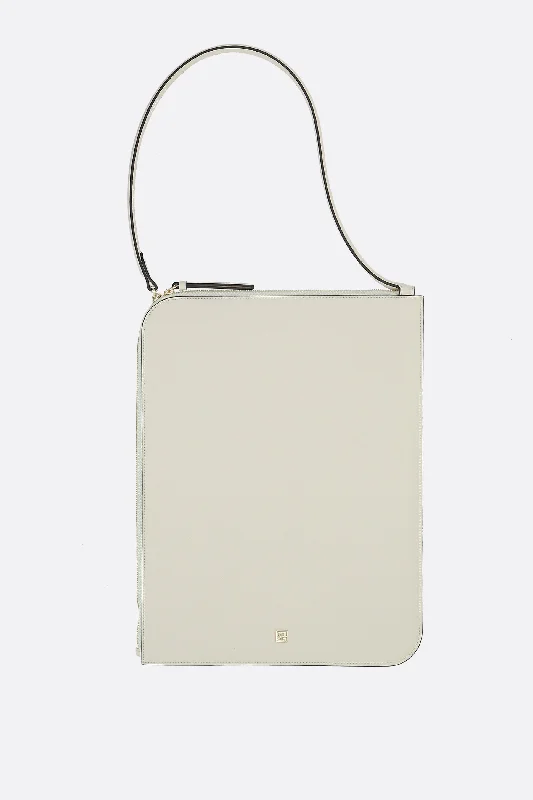 Slim smooth leather shoulder bag